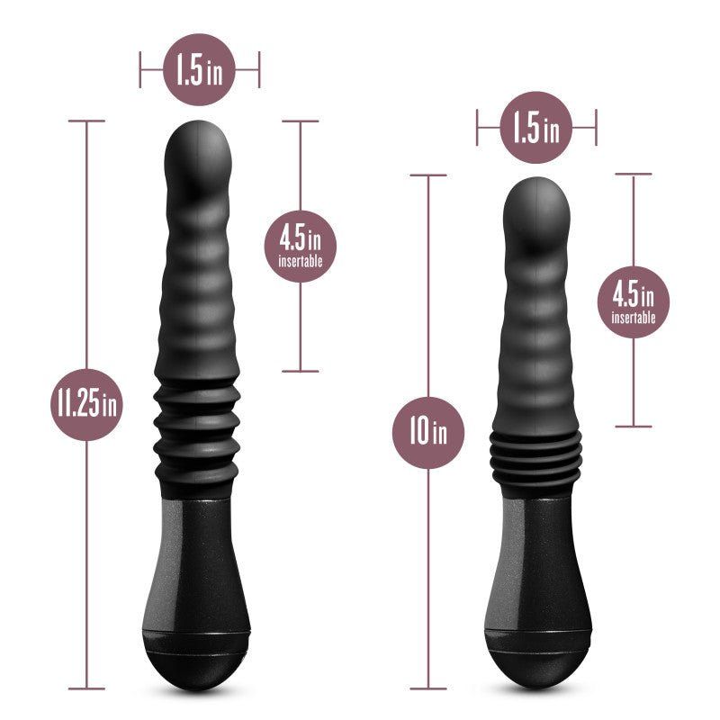 Temptasia Lazarus Thrusting Dildo - Black 25.4 cm USB Rechargeable Thrusting Dildo – Sex toys NZ by Naughtyhut. Discreet delivery nationwide.