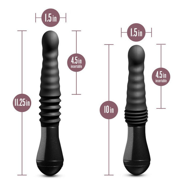 Temptasia Lazarus Thrusting Dildo - Black 25.4 cm USB Rechargeable Thrusting Dildo – Sex toys NZ by Naughtyhut. Discreet delivery nationwide.