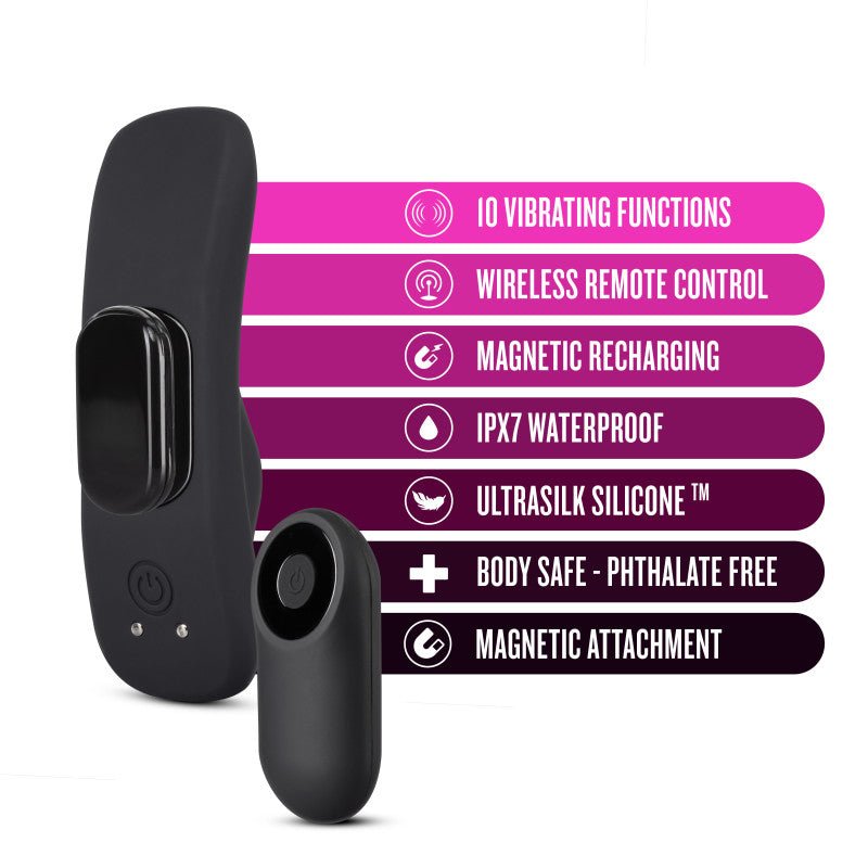 Buy Temptasia Remote Control Panty Vibe - Black USB Rechargeable Panty Vibe – Naughtyhut NZ sex toys online. Discreet delivery & top brands.