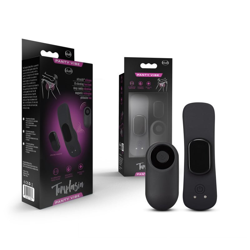 Buy Temptasia Remote Control Panty Vibe - Black USB Rechargeable Panty Vibe – Naughtyhut NZ sex toys online. Discreet delivery & top brands.