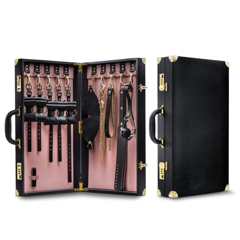Buy Temptasia Safe Word Bondage Kit with Suitcase - 9 Piece Bondage Set – Naughtyhut NZ sex toys online. Discreet delivery & top brands.