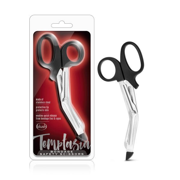 Temptasia Safety Scissors - Black Bondage Safety Sisters – Sex toys NZ by Naughtyhut. Discreet delivery nationwide.