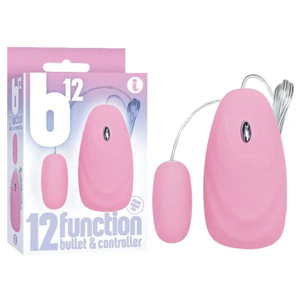 The 9's B12 bullet in Pink with its wired oval controller, beside the retail box