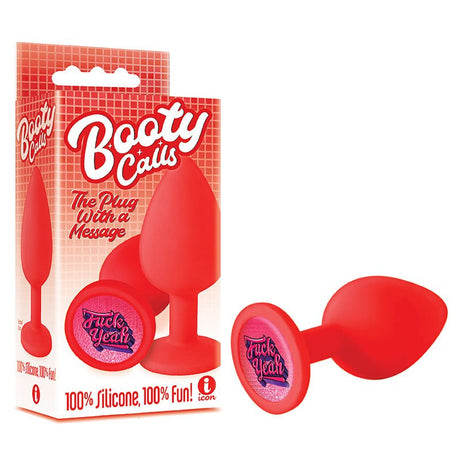 Buy The 9's Booty Calls - Fuck Yeah - Red Butt Plug – Naughtyhut NZ sex toys online. Discreet delivery & top brands.