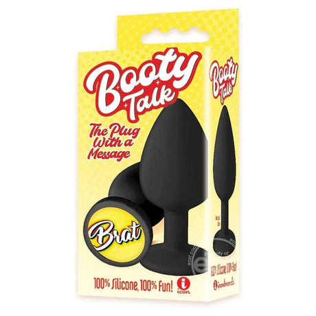 Buy The 9's Booty Talk - Brat - Black Butt Plug – Naughtyhut NZ sex toys online. Discreet delivery & top brands.