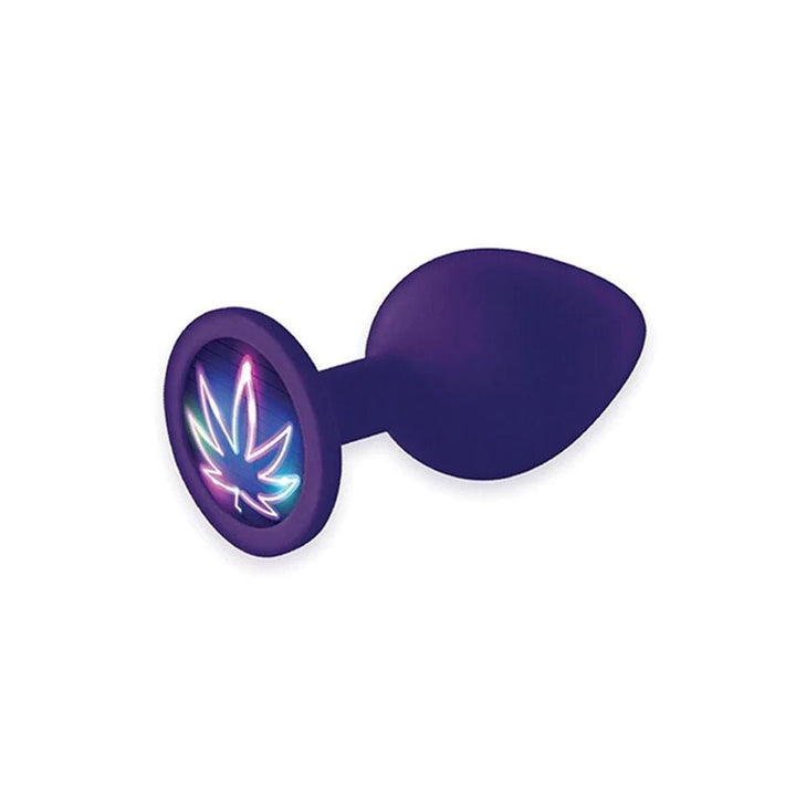 The 9's Booty Talk - Neon Leaf - Purple Butt Plug – Sex toys NZ by Naughtyhut. Discreet delivery nationwide.