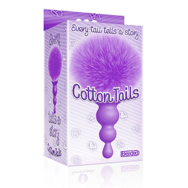 The 9's Cottontails, Beaded, Purple - Purple Butt Plug with Bunny Tail – Sex toys NZ by Naughtyhut. Discreet delivery nationwide.