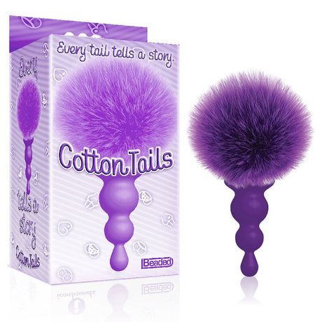 Buy The 9's Cottontails, Beaded, Purple - Purple Butt Plug with Bunny Tail – Naughtyhut NZ sex toys online. Discreet delivery & top brands.