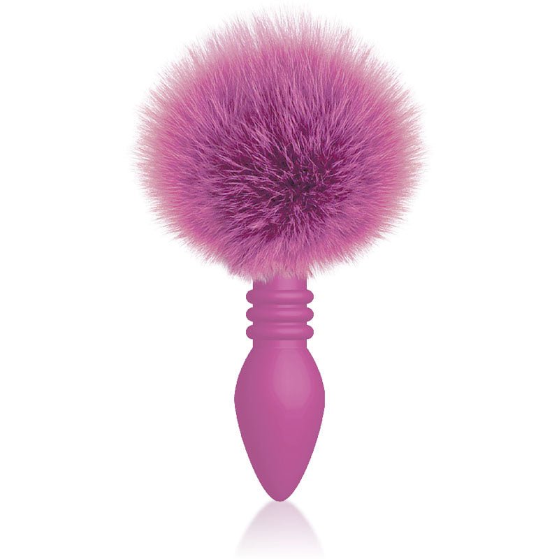 Buy The 9's Cottontails, Ribbed Pink - Pink Butt Plug with Bunny Tail – Naughtyhut NZ sex toys online. Discreet delivery & top brands.