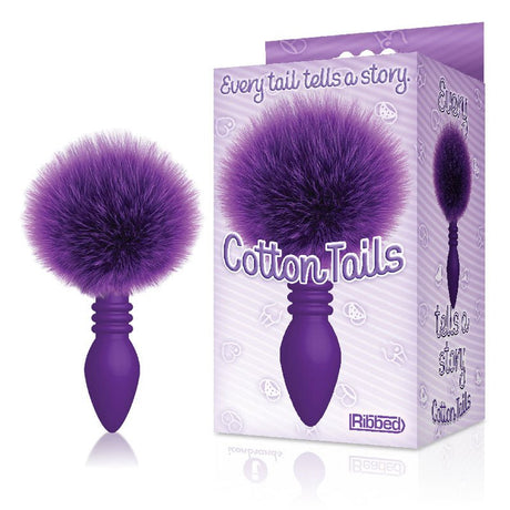 Buy The 9's Cottontails, Ribbed Purple - Purple Butt Plug with Bunny Tail – Naughtyhut NZ sex toys online. Discreet delivery & top brands.