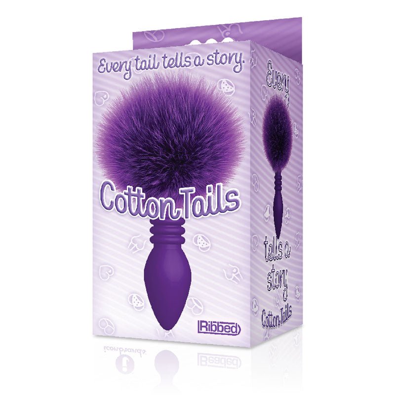 Buy The 9's Cottontails, Ribbed Purple - Purple Butt Plug with Bunny Tail – Naughtyhut NZ sex toys online. Discreet delivery & top brands.
