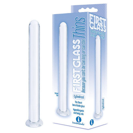 Buy The 9's First Glass Thins, Cylindrical - Clear Glass 17.8 cm Dildo – Naughtyhut NZ sex toys online. Discreet delivery & top brands.