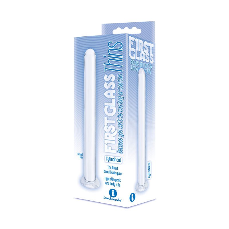 Buy The 9's First Glass Thins, Cylindrical - Clear Glass 17.8 cm Dildo – Naughtyhut NZ sex toys online. Discreet delivery & top brands.