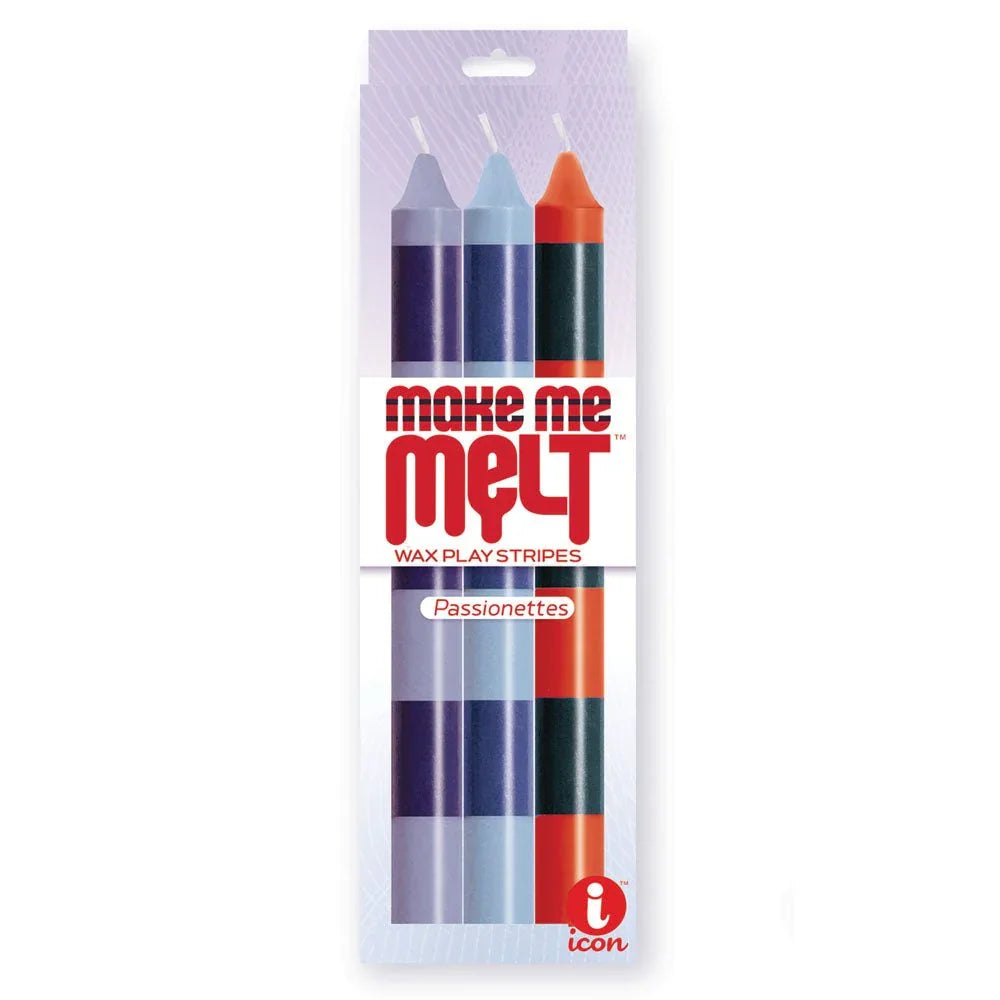 Make Me Melt Wax Play Stripes Passionettes retail pack front