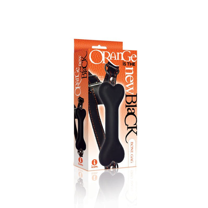 The 9's Orange Is The New Black, Bone Gag - Black/Orange Mouth Restraint – Sex toys NZ by Naughtyhut. Discreet delivery nationwide.
