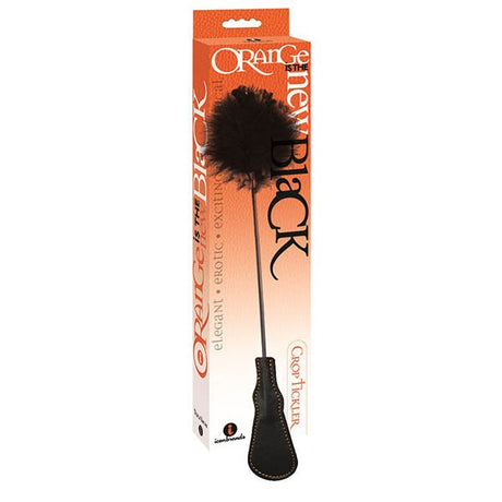 Buy The 9's Orange Is The New Black, Riding Crop & Tickler - Black Feather Crop – Naughtyhut NZ sex toys online. Discreet delivery & top brands.