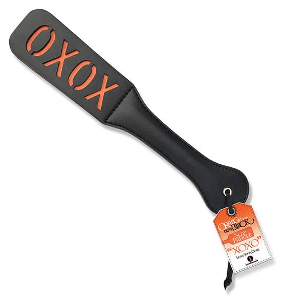 The 9's Orange Is The New Black, Slap Paddle XOXO - Black Paddle – Sex toys NZ by Naughtyhut. Discreet delivery nationwide.