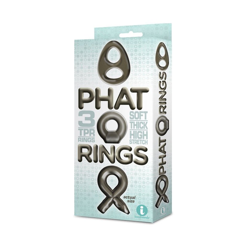 The 9's Phat Rings - Smoke Cock Rings - Set of 3 – Sex toys NZ by Naughtyhut. Discreet delivery nationwide.