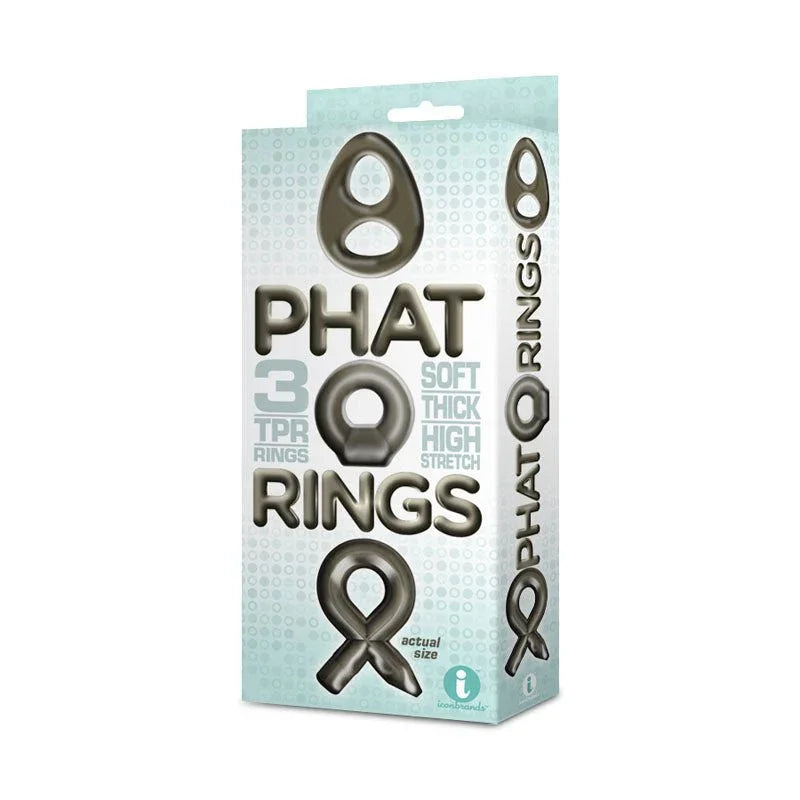 The 9's Phat Rings retail box shown front and spine, picturing the smoke ring shapes