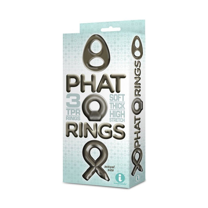 The 9's Phat Rings - Smoke Cock Rings - Set of 3 – Sex toys NZ by Naughtyhut. Discreet delivery nationwide.