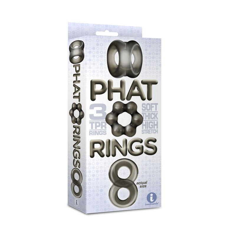 The 9's Phat Rings - Smoke Cock Rings - Set of 3 – Sex toys NZ by Naughtyhut. Discreet delivery nationwide.