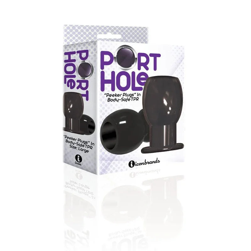 The 9's Port Hole, Hollow Butt Plug - Black Hollow Butt Plug – Sex toys NZ by Naughtyhut. Discreet delivery nationwide.