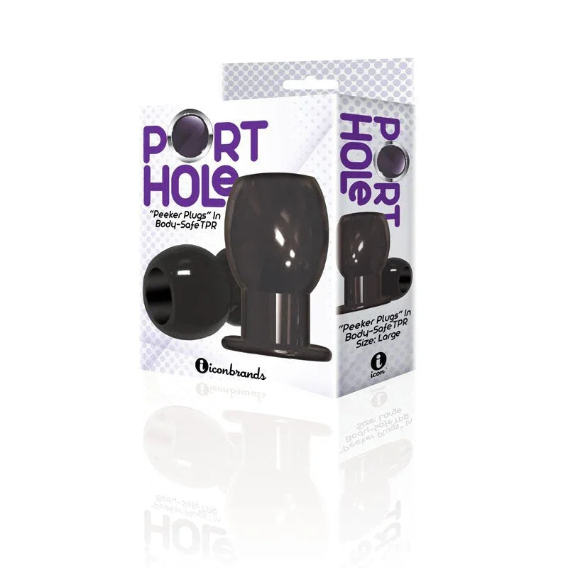 The 9's Port Hole, Hollow Butt Plug - Black Hollow Butt Plug – Sex toys NZ by Naughtyhut. Discreet delivery nationwide.