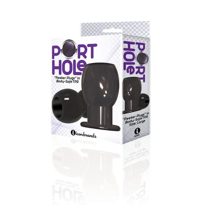 The 9's Port Hole, Hollow Butt Plug - Black Hollow Butt Plug – Sex toys NZ by Naughtyhut. Discreet delivery nationwide.