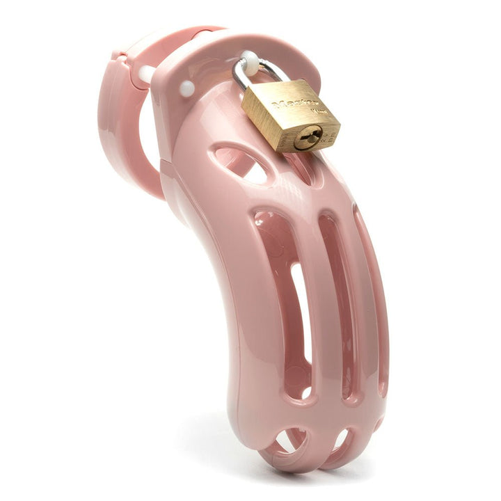The Curve Chastity Cock Cage Kit - Pink - Pink 3.75 Inch Cock Cage Kit – Sex toys NZ by Naughtyhut. Discreet delivery nationwide.