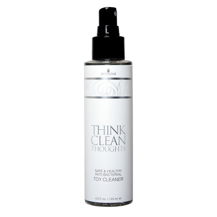 Think Clean Thoughts Anti - Bacterial Toy Cleaner – Sex toys NZ by Naughtyhut. Discreet delivery nationwide.