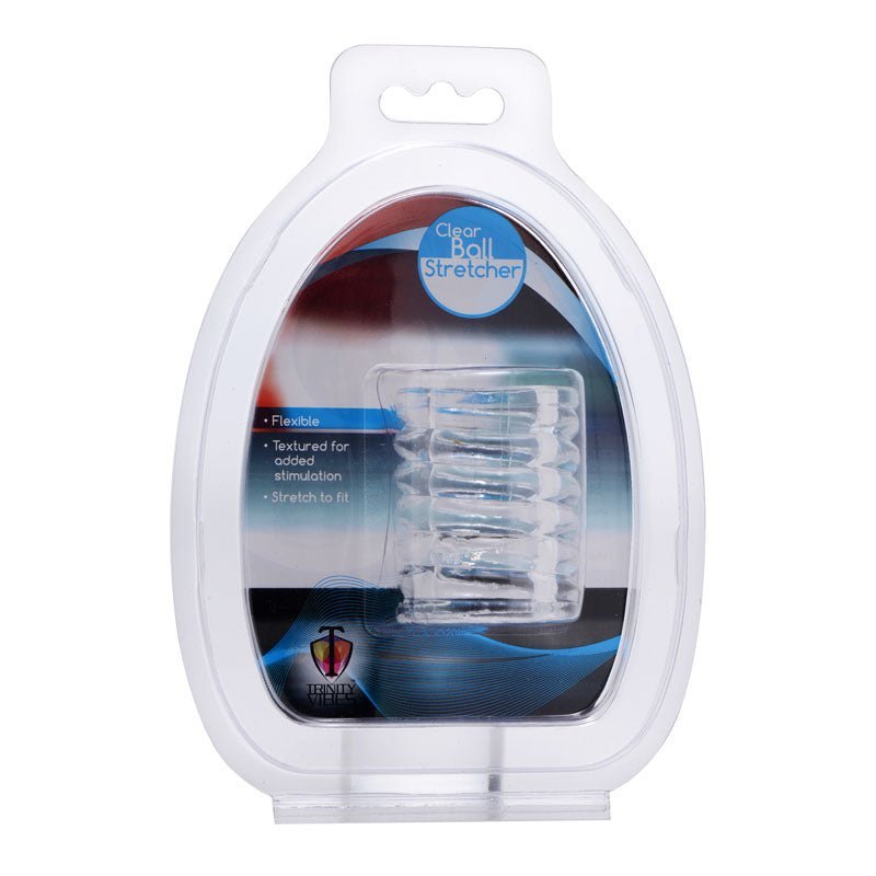 Trinity Spiral Ball Stretcher - Clear Ball Stretcher Ring – Sex toys NZ by Naughtyhut. Discreet delivery nationwide.
