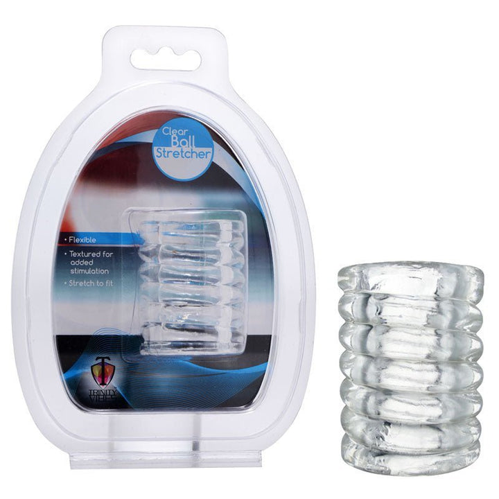 Trinity Spiral Ball Stretcher - Clear Ball Stretcher Ring – Sex toys NZ by Naughtyhut. Discreet delivery nationwide.