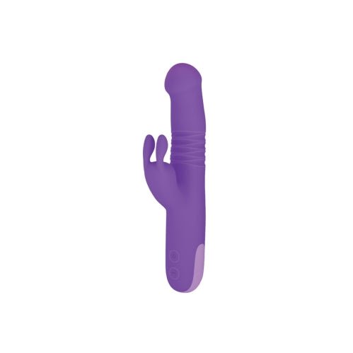 Trio Thruster 9" Silicone 3 in 1 Rechargeable Rabbit Vibrator – Sex toys NZ by Naughtyhut. Discreet delivery nationwide.
