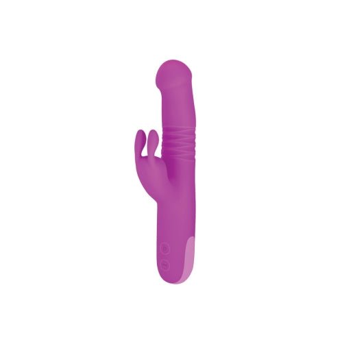 Trio Thruster 9" Silicone 3 in 1 Rechargeable Rabbit Vibrator – Sex toys NZ by Naughtyhut. Discreet delivery nationwide.