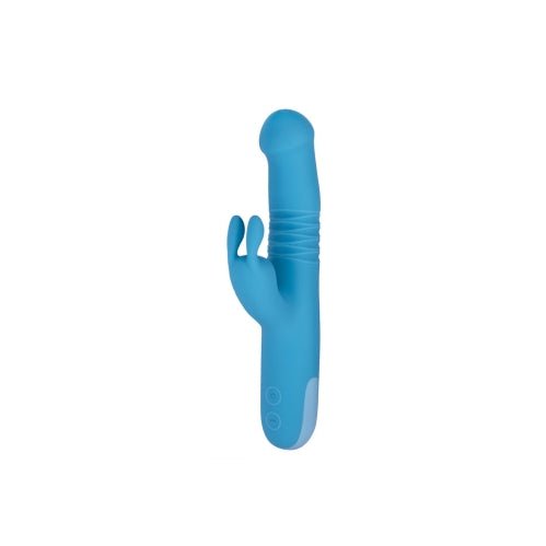 Buy Trio Thruster 9" Silicone 3 in 1 Rechargeable Rabbit Vibrator – Naughtyhut NZ sex toys online. Discreet delivery & top brands.
