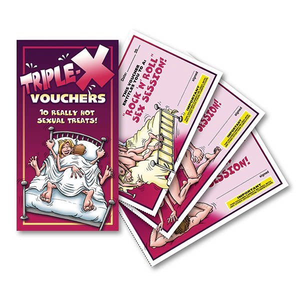 Triple - X Vouchers - Set of 10 Vouchers – Sex toys NZ by Naughtyhut. Discreet delivery nationwide.