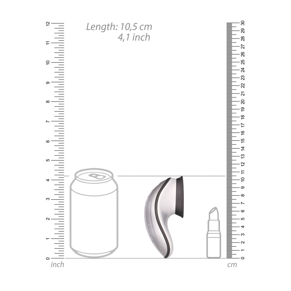 Twitch 1 - Silver - Silver USB Rechargeable Suction Vibrator – Sex toys NZ by Naughtyhut. Discreet delivery nationwide.