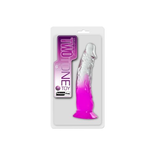 Two Tone 6" PVC Dong in Clear/Purple (Without Balls) – Sex toys NZ by Naughtyhut. Discreet delivery nationwide.
