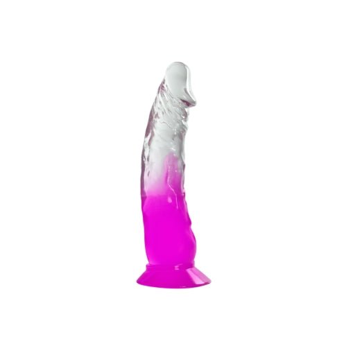 Two Tone 6" PVC Dong in Clear/Purple (Without Balls) – Sex toys NZ by Naughtyhut. Discreet delivery nationwide.