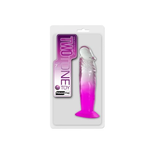Two Tone 7" PVC Dong in Clear/Purple (Without Balls) – Sex toys NZ by Naughtyhut. Discreet delivery nationwide.