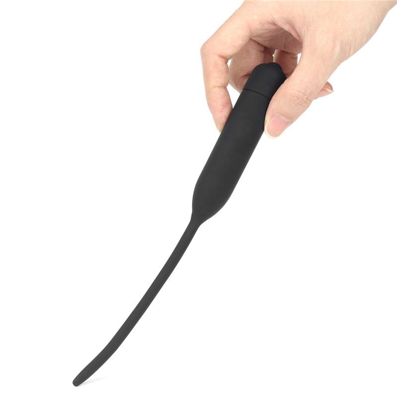 Ultimate Silicone Vibrating Urethral Dilator - Black Vibrating Urethral Sound – Sex toys NZ by Naughtyhut. Discreet delivery nationwide.