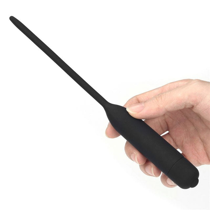 Ultimate Silicone Vibrating Urethral Dilator - Black Vibrating Urethral Sound – Sex toys NZ by Naughtyhut. Discreet delivery nationwide.