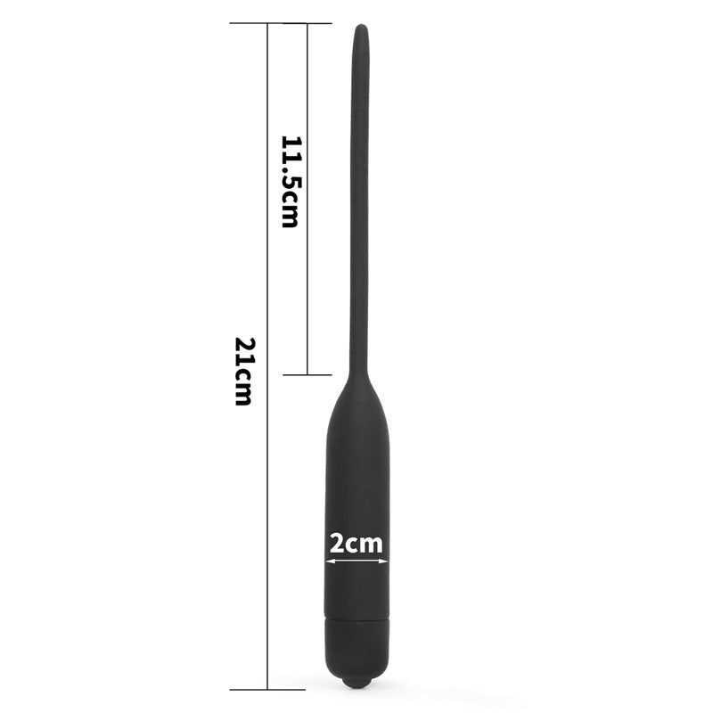 Buy Ultimate Silicone Vibrating Urethral Dilator - Black Vibrating Urethral Sound – Naughtyhut NZ sex toys online. Discreet delivery & top brands.