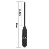 Buy Ultimate Silicone Vibrating Urethral Dilator - Black Vibrating Urethral Sound – Naughtyhut NZ sex toys online. Discreet delivery & top brands.