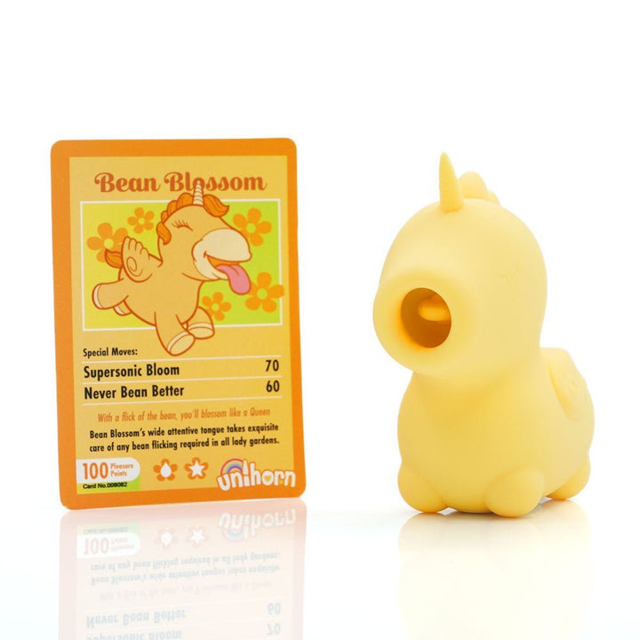 Unihorn - Bean Blossom - Yellow USB Rechargeable Flicking Stimulator – Sex toys NZ by Naughtyhut. Discreet delivery nationwide.