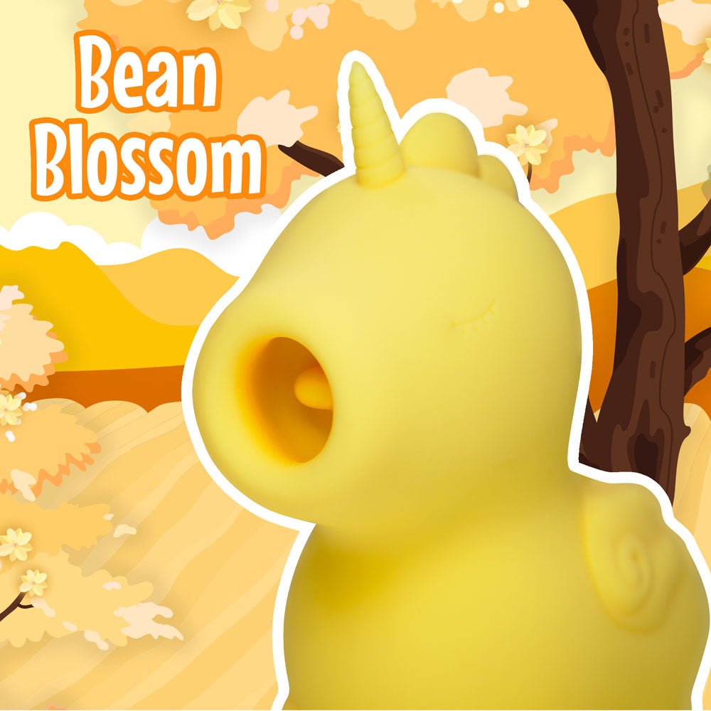 Unihorn - Bean Blossom - Yellow USB Rechargeable Flicking Stimulator – Sex toys NZ by Naughtyhut. Discreet delivery nationwide.