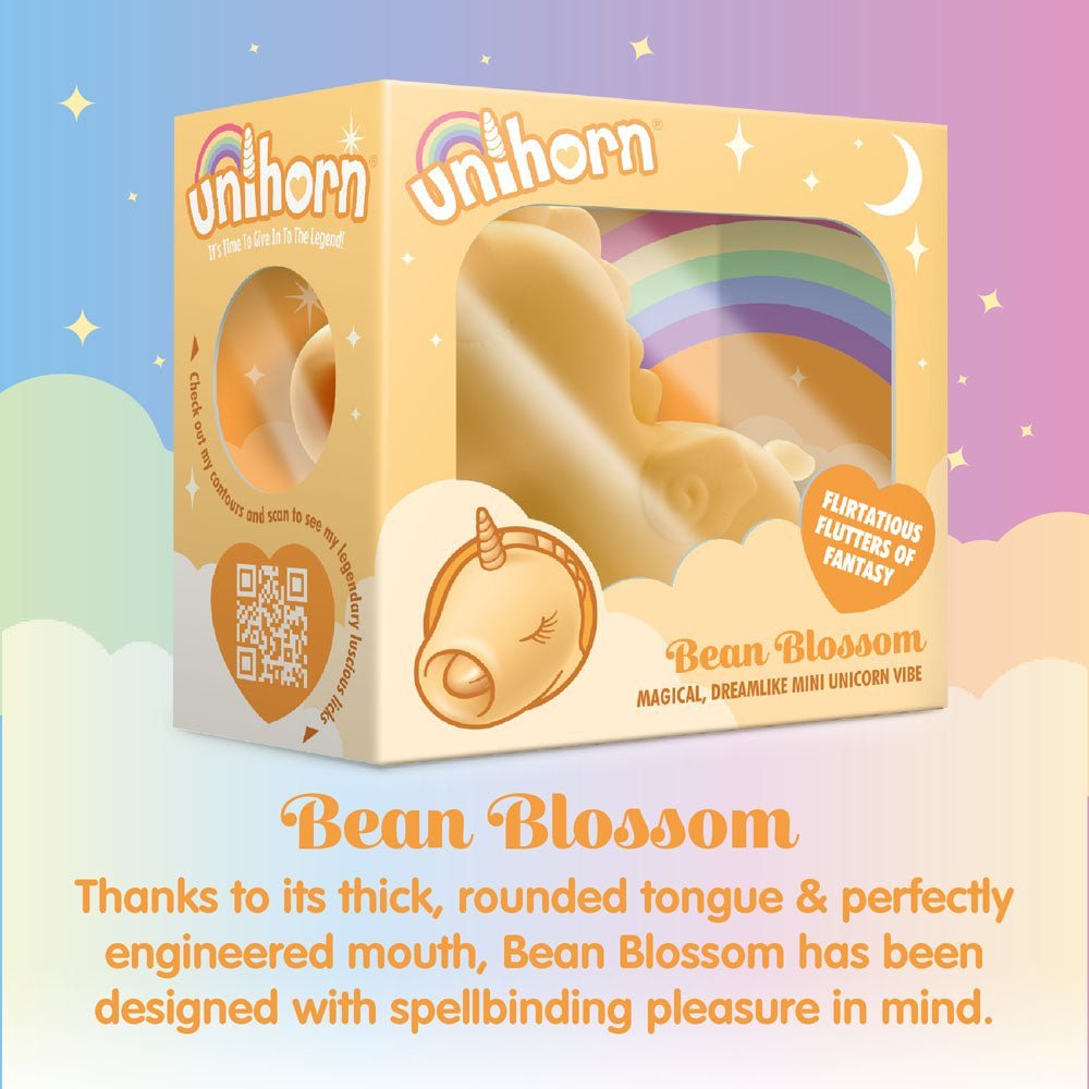Unihorn - Bean Blossom - Yellow USB Rechargeable Flicking Stimulator – Sex toys NZ by Naughtyhut. Discreet delivery nationwide.