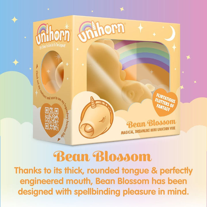 Unihorn - Bean Blossom - Yellow USB Rechargeable Flicking Stimulator – Sex toys NZ by Naughtyhut. Discreet delivery nationwide.