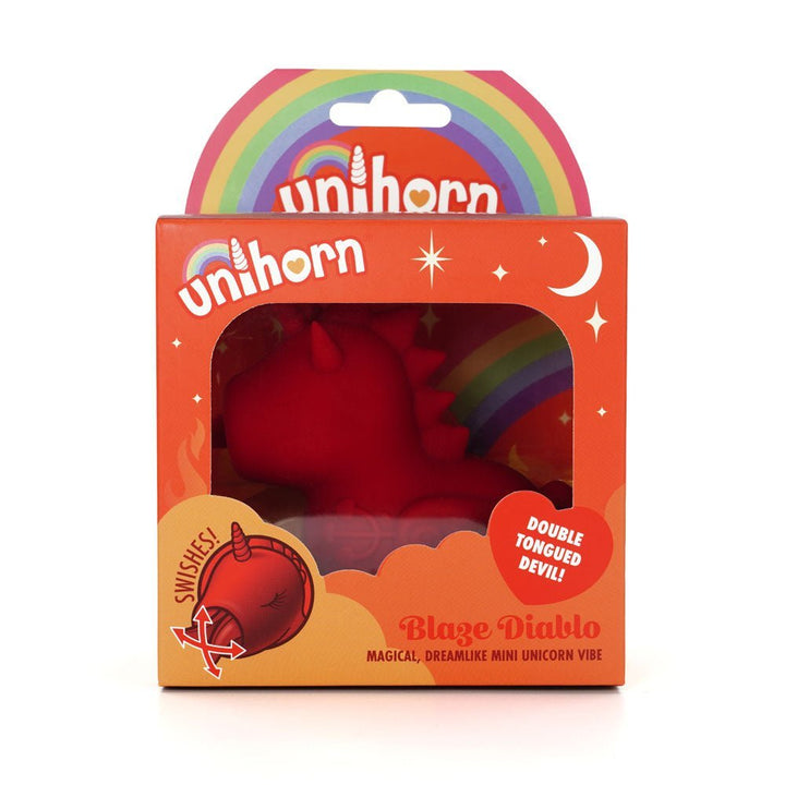 Unihorn - Blaze Diablo - Red USB Rechargeable Forked Tongue Flicking Stimulator – Sex toys NZ by Naughtyhut. Discreet delivery nationwide.