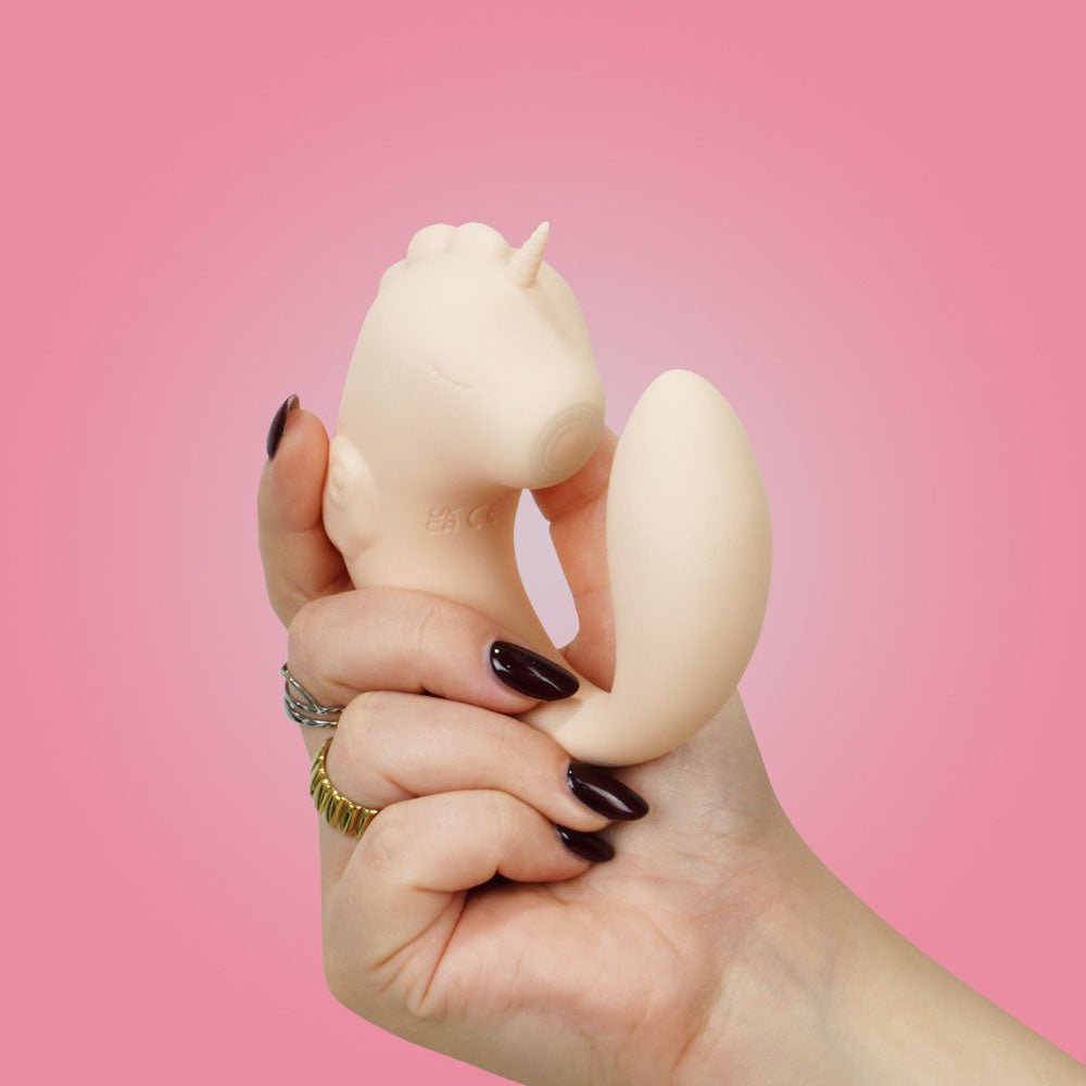 Buy Unihorn - C Horse - Coral Throb - Coral USB Rechargeable Dual Unicorn Vibrator – Naughtyhut NZ sex toys online. Discreet delivery & top brands.